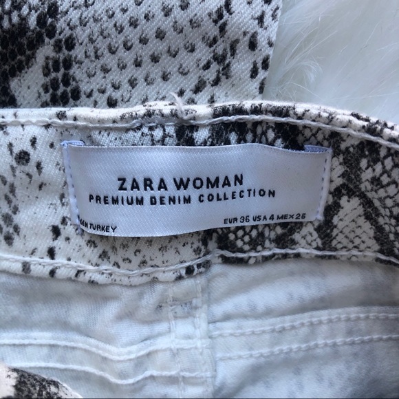 Zara Premium High Waist Snake Print Skinny Jeans - Picture 4 of 7